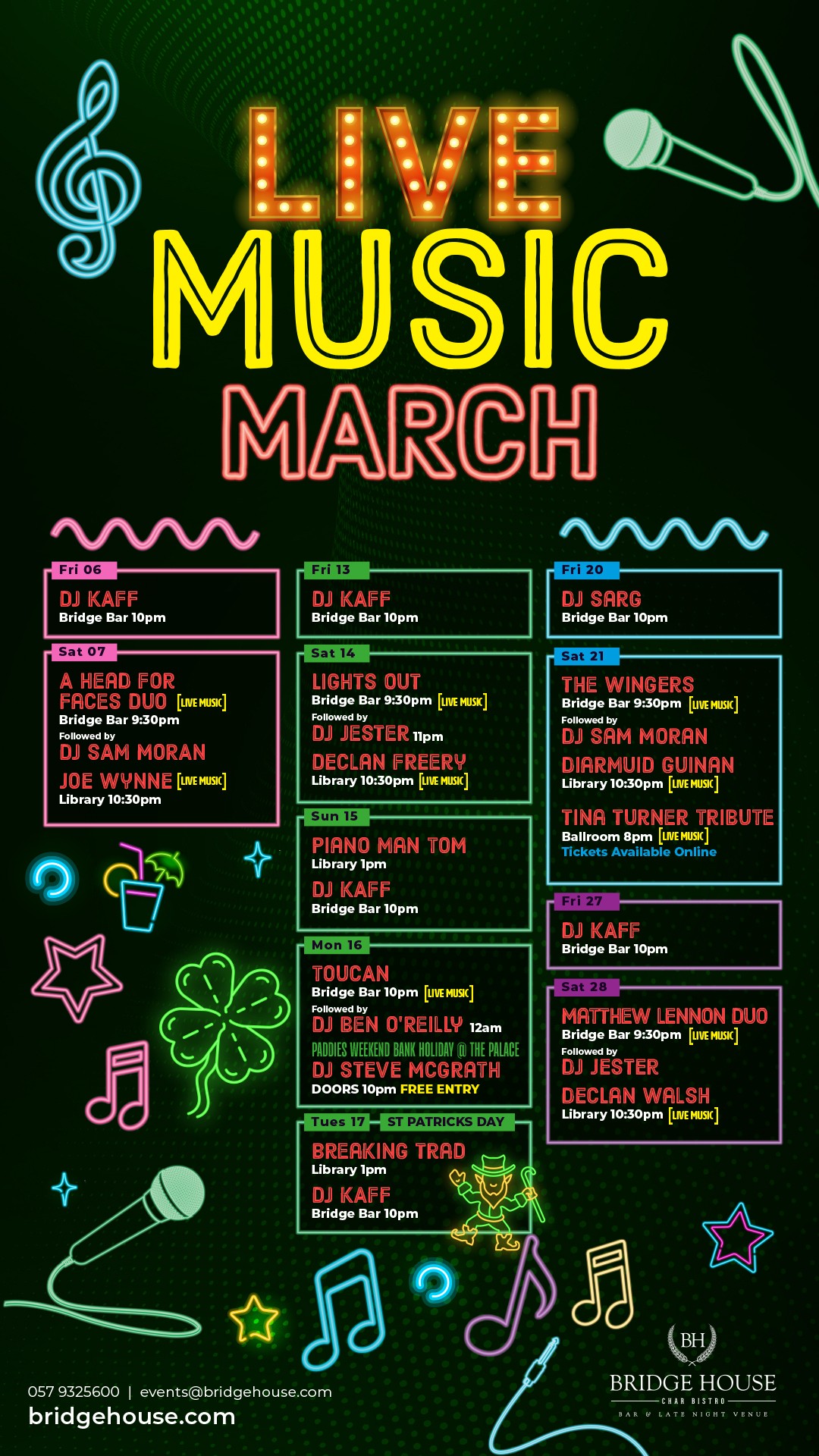 late bar tullamore, char bistro tullamore, hen party tullamore, party tullamore